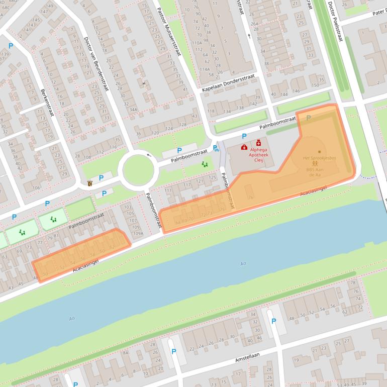 Kaart van postcodegebied 5213VC.