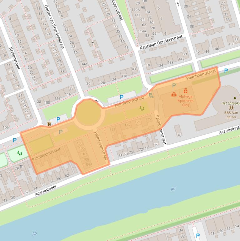 Kaart van postcodegebied 5213VG.