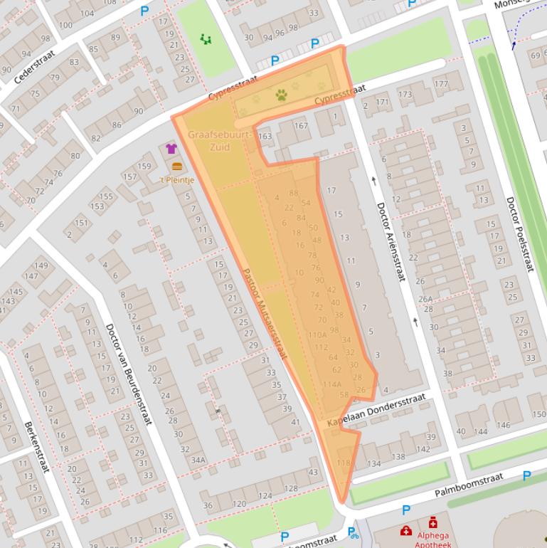 Kaart van postcodegebied 5213VR.