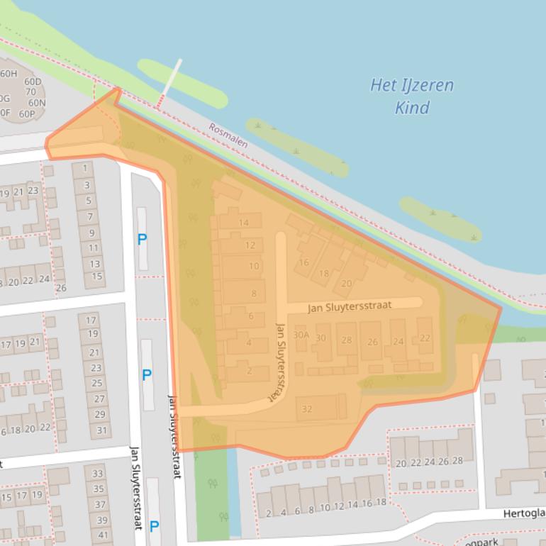 Kaart van postcodegebied 5213XS.