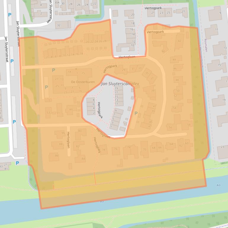 Kaart van postcodegebied 5213XV.