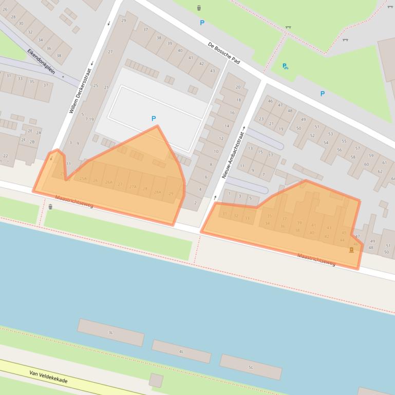 Kaart van postcodegebied 5215AC.
