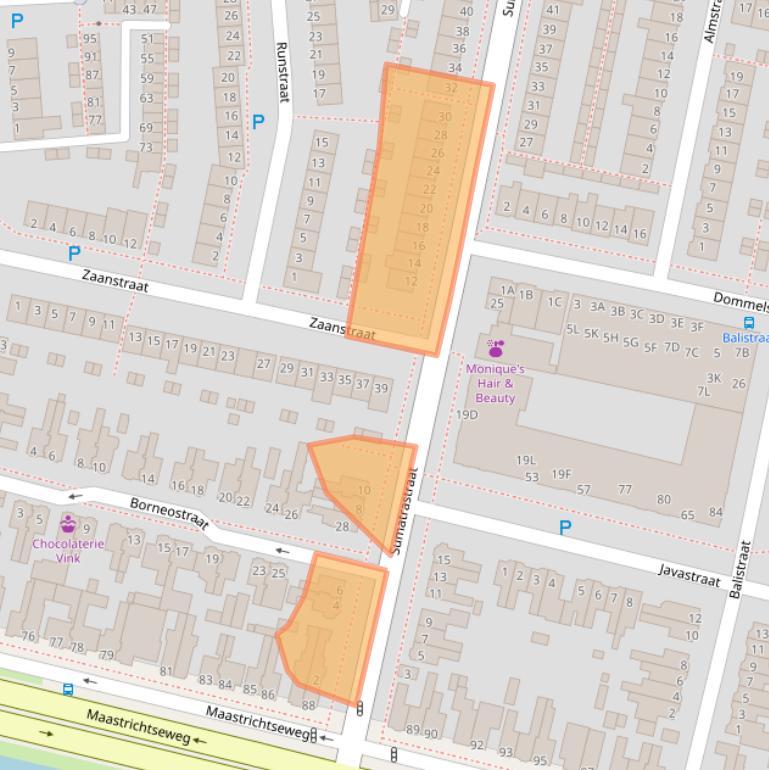 Kaart van postcodegebied 5215AZ.