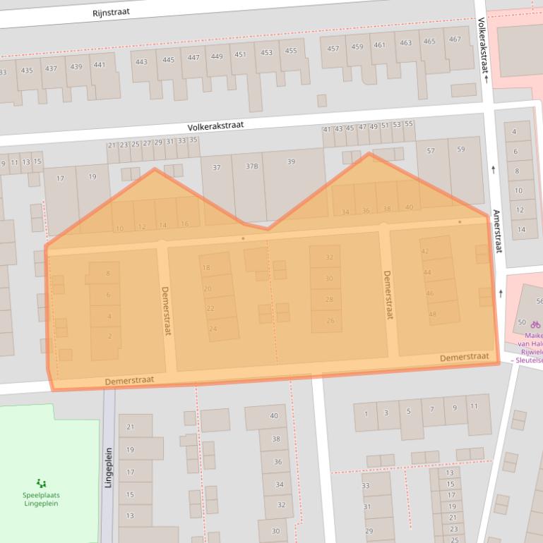 Kaart van postcodegebied 5215BC.