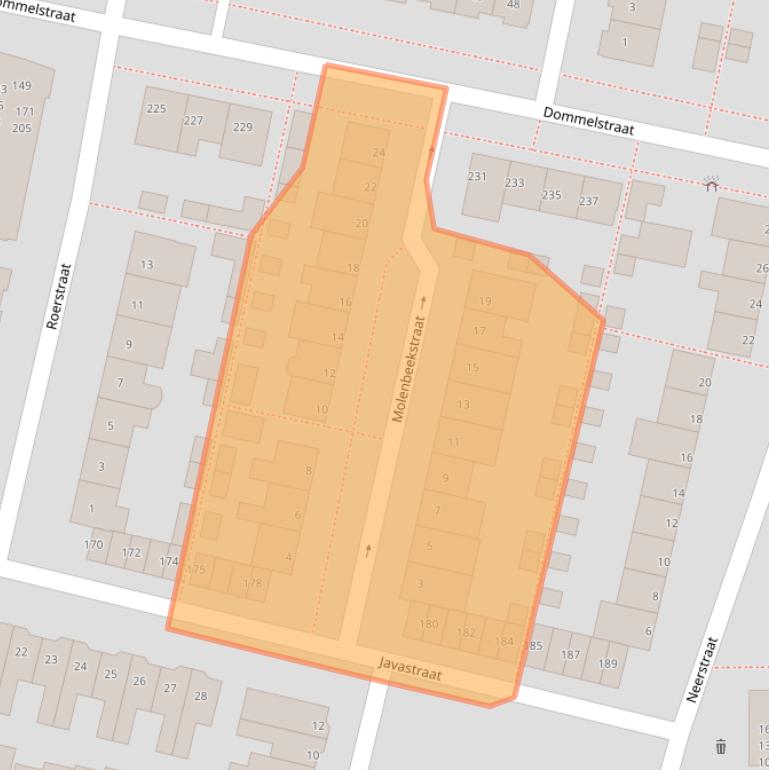 Kaart van postcodegebied 5215BH.