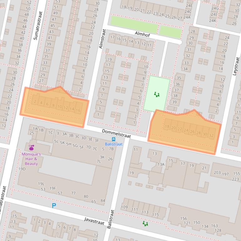 Kaart van postcodegebied 5215BN.