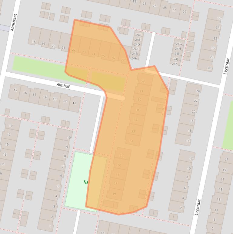 Kaart van postcodegebied 5215CD.