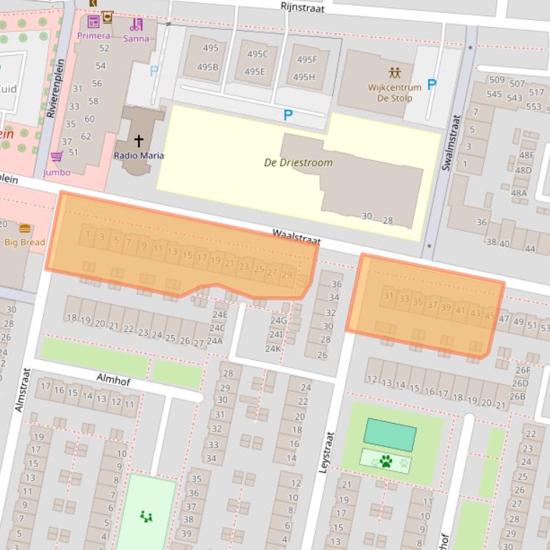 Kaart van postcodegebied 5215CH.