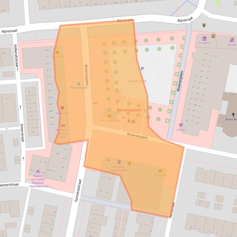 Kaart van postcodegebied 5215CR.
