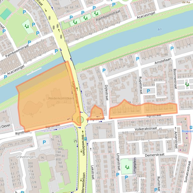 Kaart van postcodegebied 5215EK.