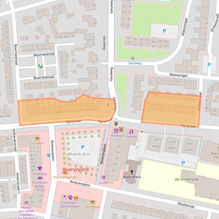 Kaart van postcodegebied 5215EL.