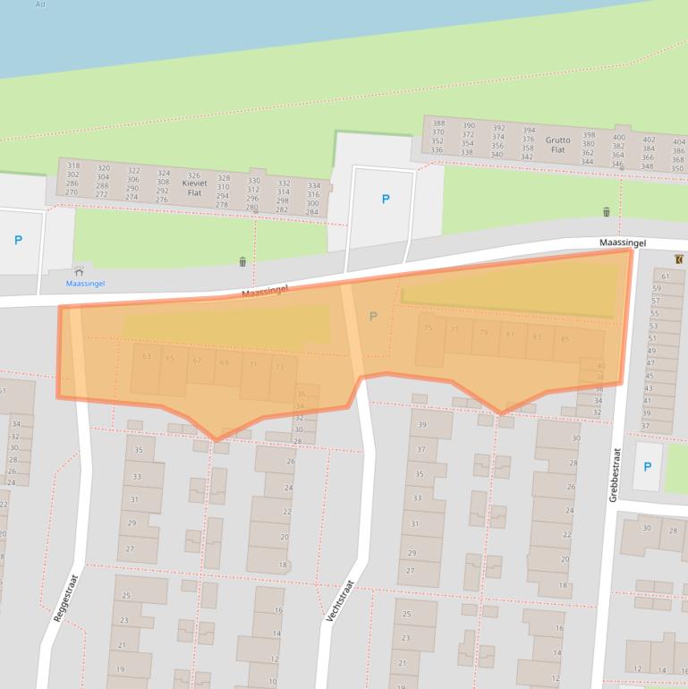 Kaart van postcodegebied 5215GE.