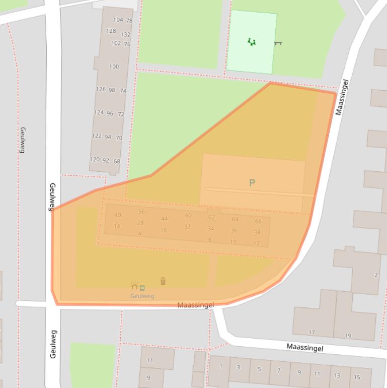 Kaart van postcodegebied 5215GG.