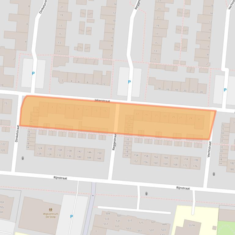 Kaart van postcodegebied 5215GR.
