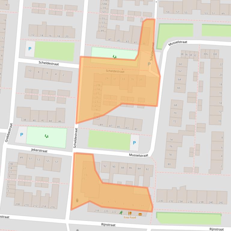 Kaart van postcodegebied 5215HA.