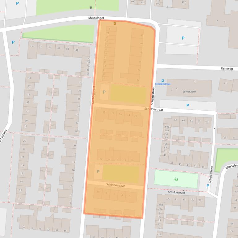 Kaart van postcodegebied 5215HC.