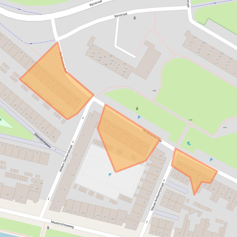 Kaart van postcodegebied 5215XB.