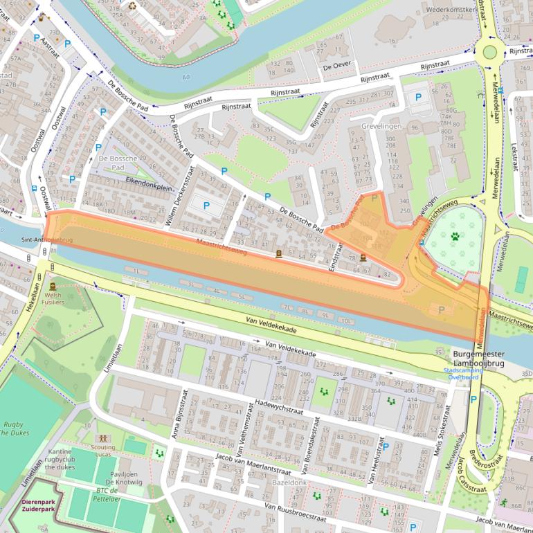 Kaart van postcodegebied 5215XD.