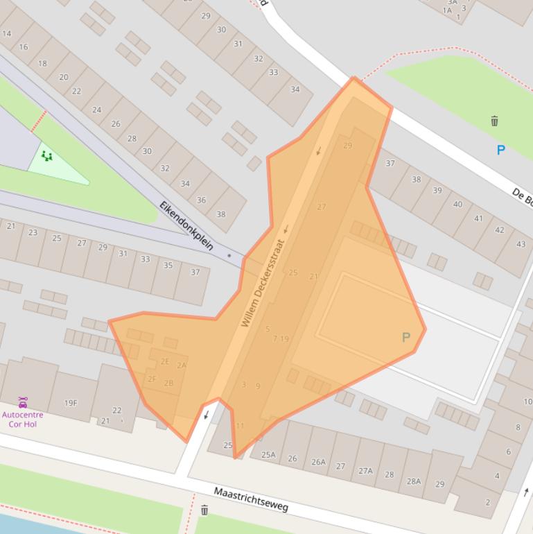 Kaart van postcodegebied 5215XM.