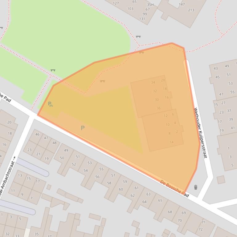 Kaart van postcodegebied 5215XT.
