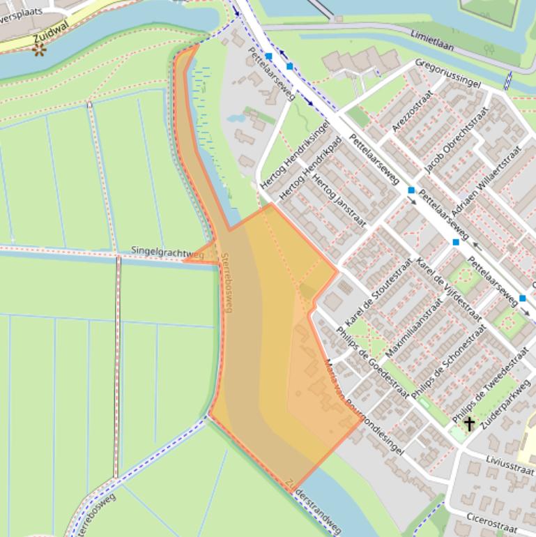 Kaart van postcodegebied 5216AA.