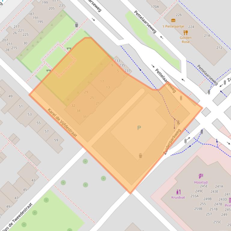 Kaart van postcodegebied 5216AG.