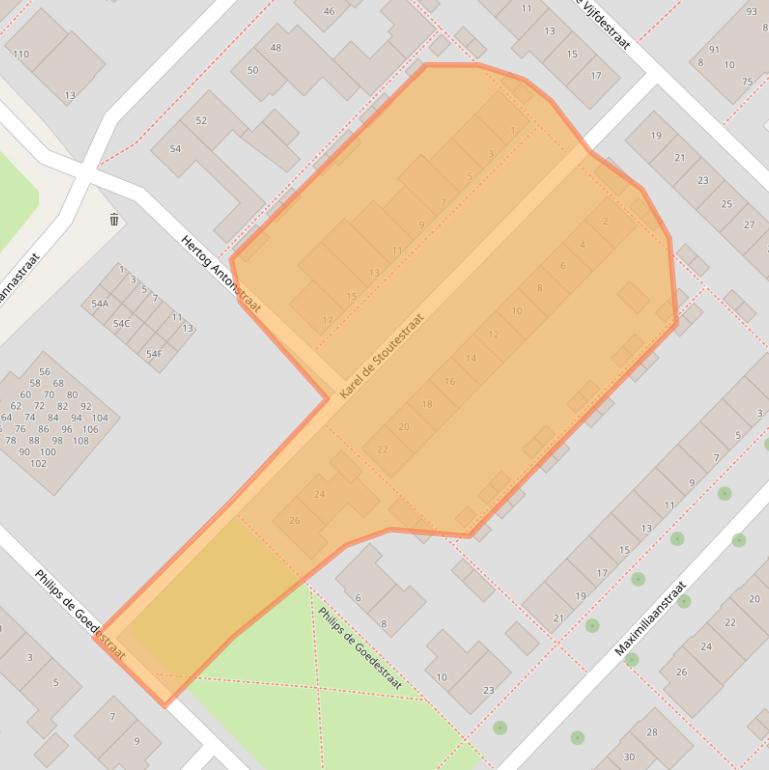 Kaart van postcodegebied 5216AN.