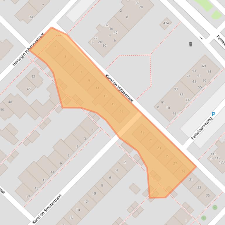 Kaart van postcodegebied 5216AP.