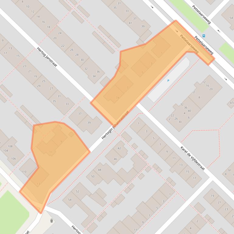 Kaart van postcodegebied 5216AS.