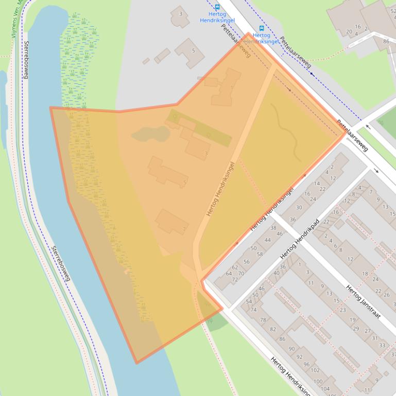 Kaart van postcodegebied 5216BA.