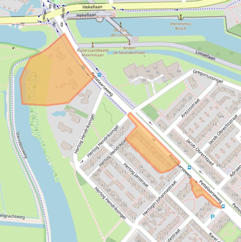 Kaart van postcodegebied 5216BG.