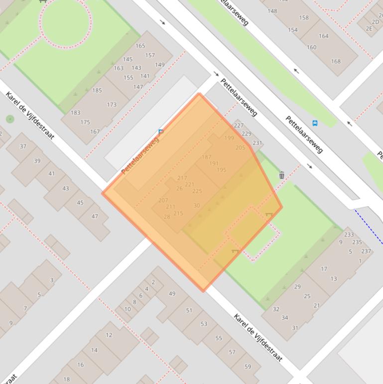 Kaart van postcodegebied 5216BL.