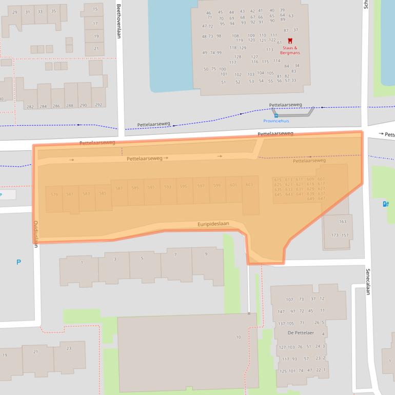 Kaart van postcodegebied 5216BN.