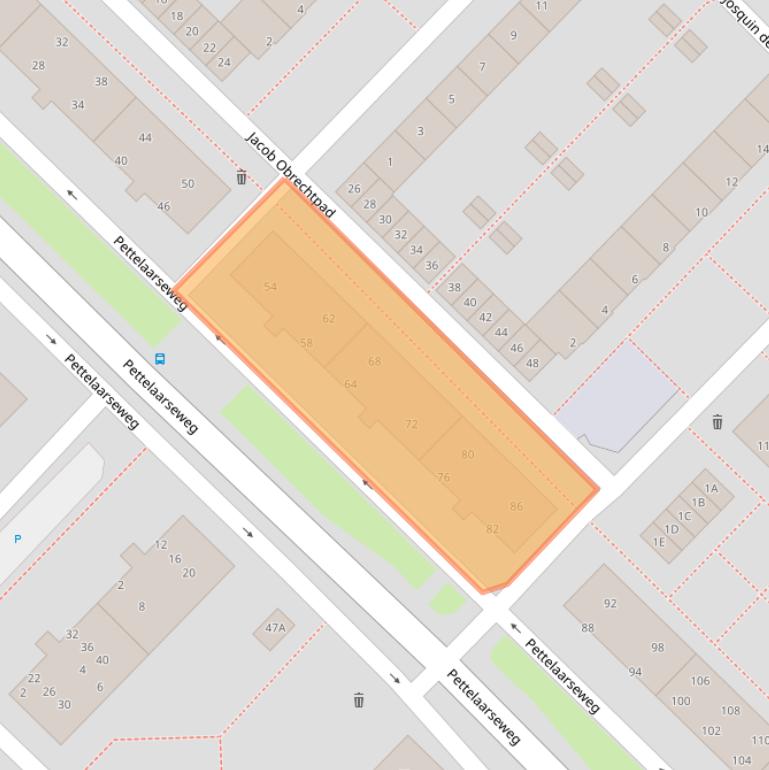 Kaart van postcodegebied 5216BS.