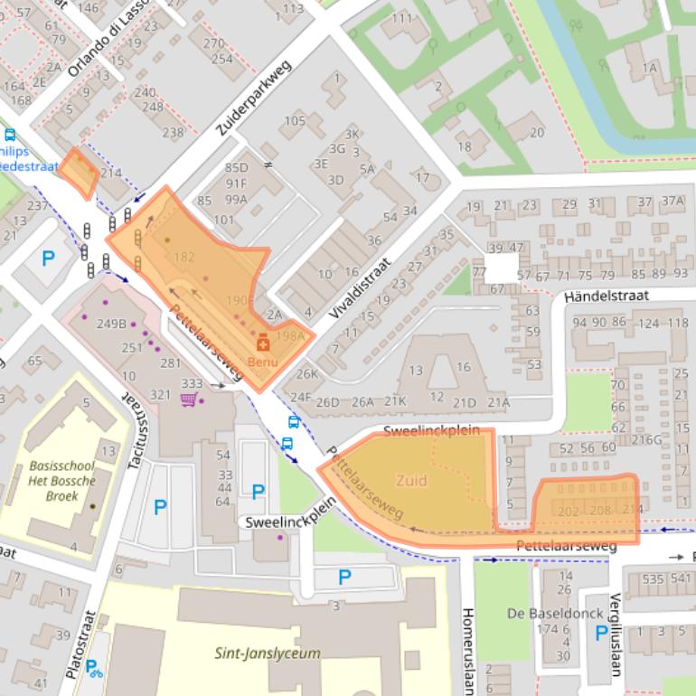 Kaart van postcodegebied 5216BW.