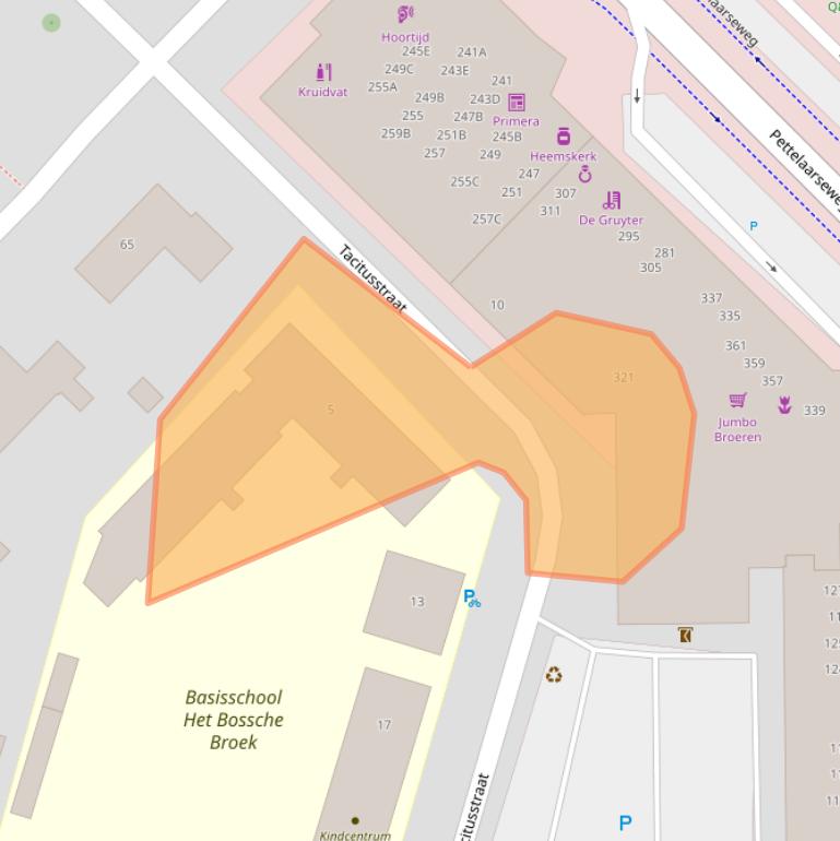 Kaart van postcodegebied 5216CA.