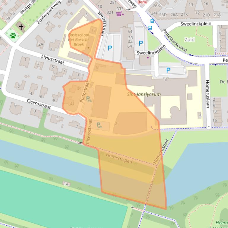 Kaart van postcodegebied 5216CB.