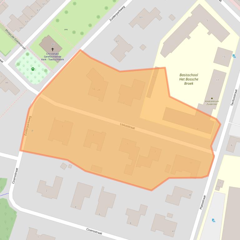 Kaart van postcodegebied 5216CD.