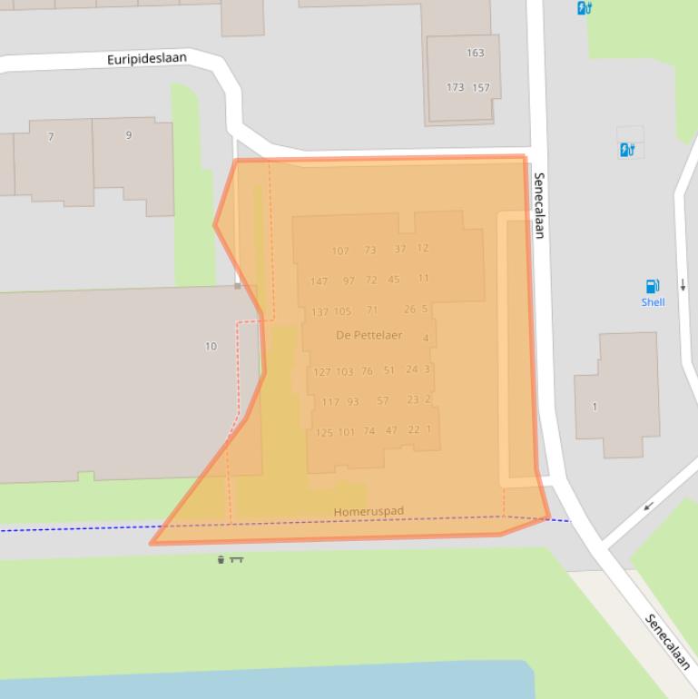 Kaart van postcodegebied 5216CH.