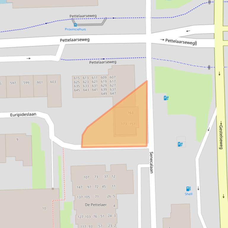 Kaart van postcodegebied 5216CJ.