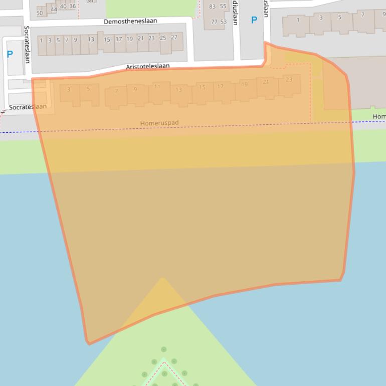 Kaart van postcodegebied 5216CN.