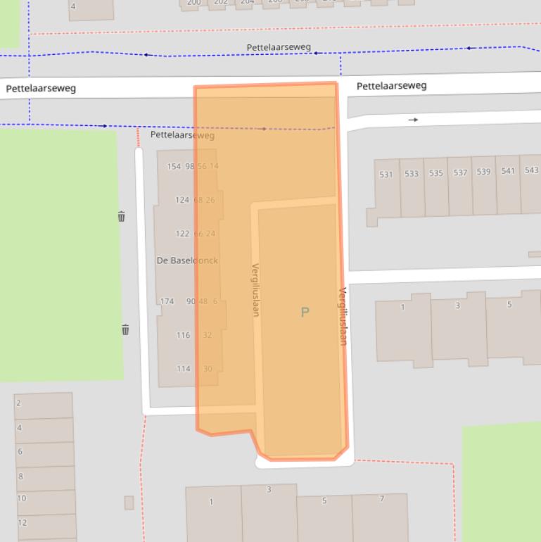 Kaart van postcodegebied 5216CX.