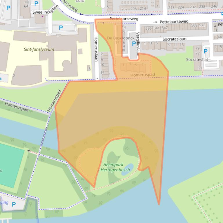 Kaart van postcodegebied 5216CZ.