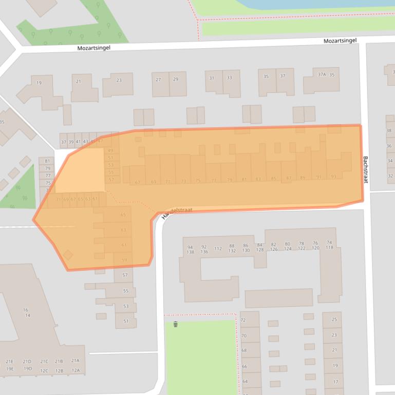 Kaart van postcodegebied 5216EM.
