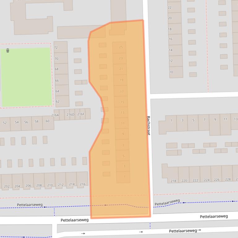 Kaart van postcodegebied 5216EP.
