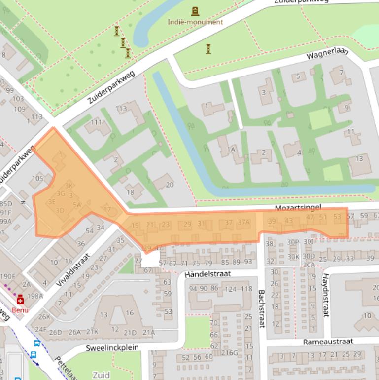 Kaart van postcodegebied 5216GA.