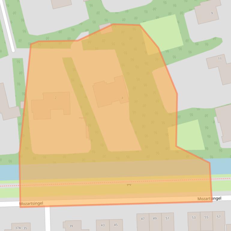 Kaart van postcodegebied 5216GG.