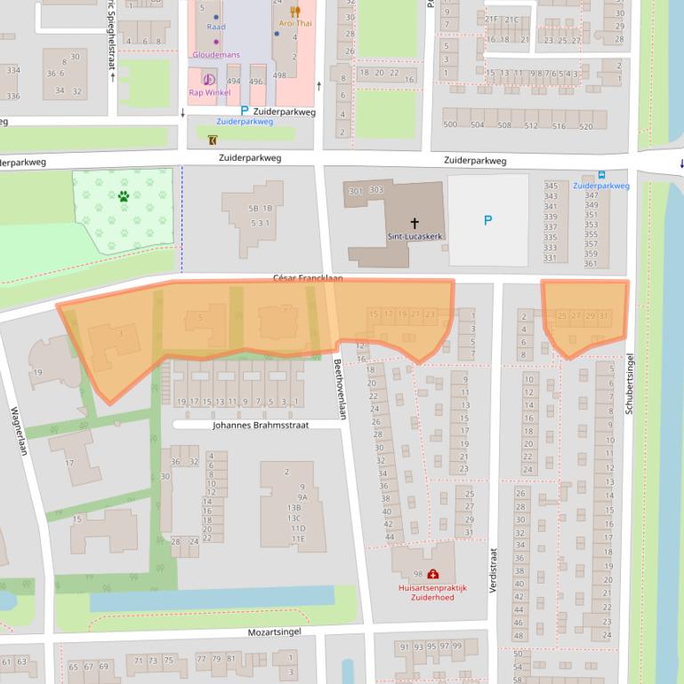 Kaart van postcodegebied 5216GH.