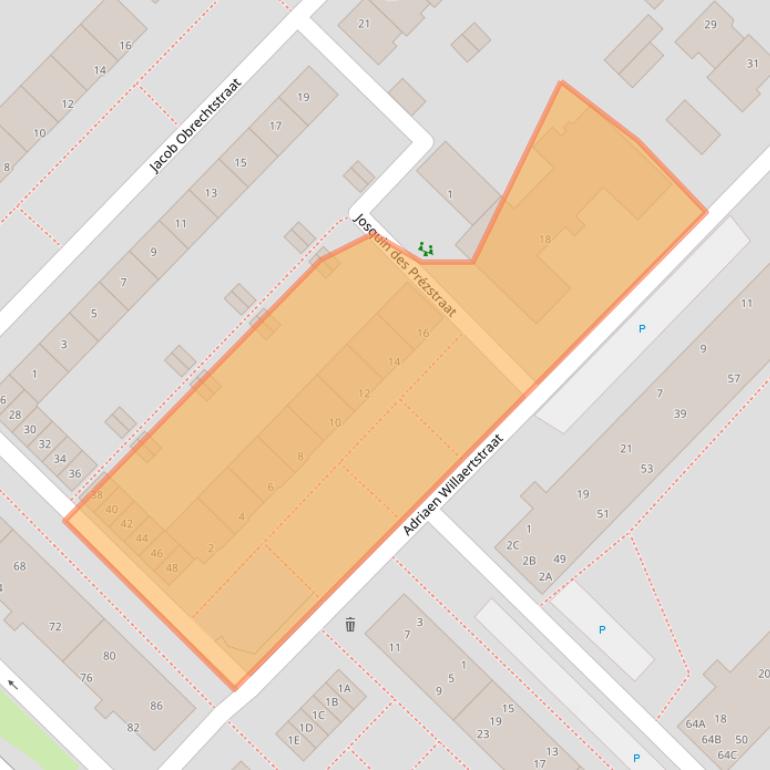 Kaart van postcodegebied 5216GS.