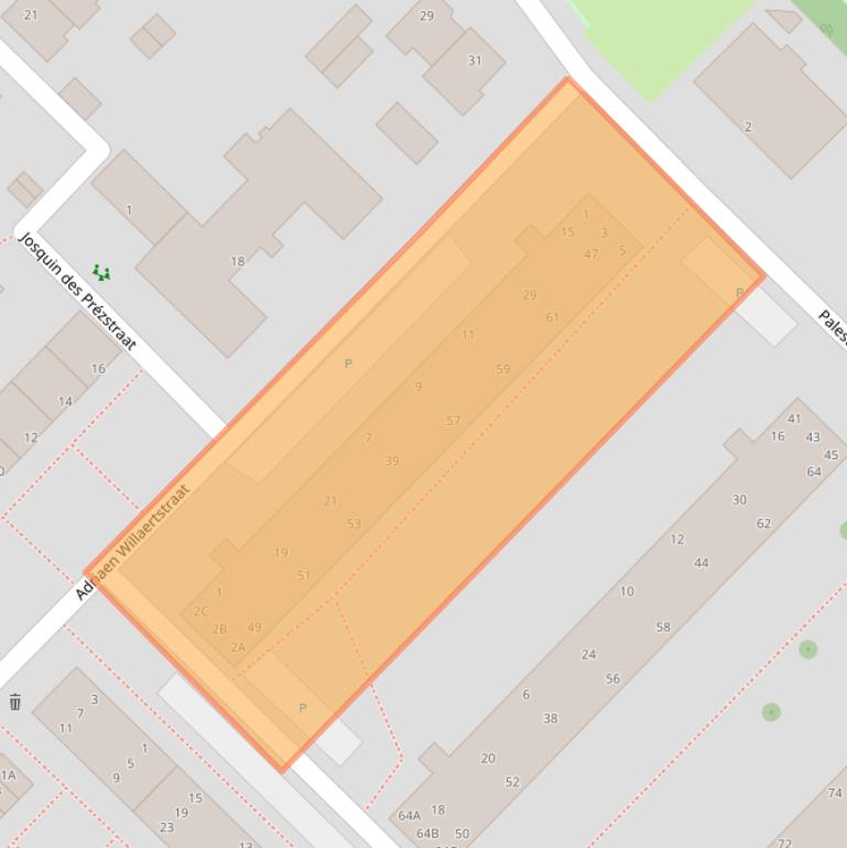 Kaart van postcodegebied 5216GT.